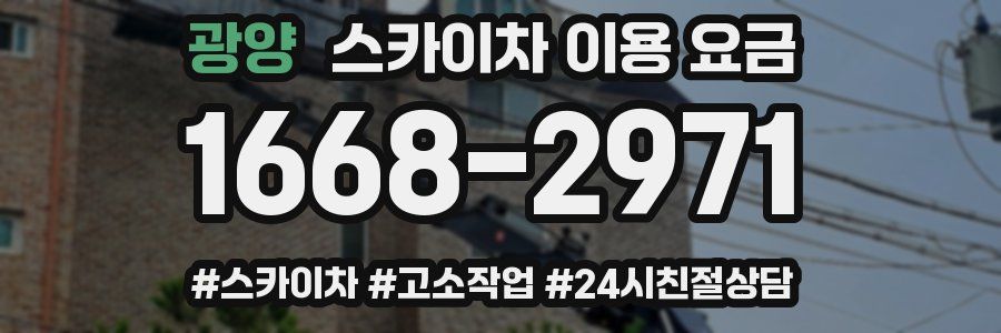 광양 스카이차 이용 요금