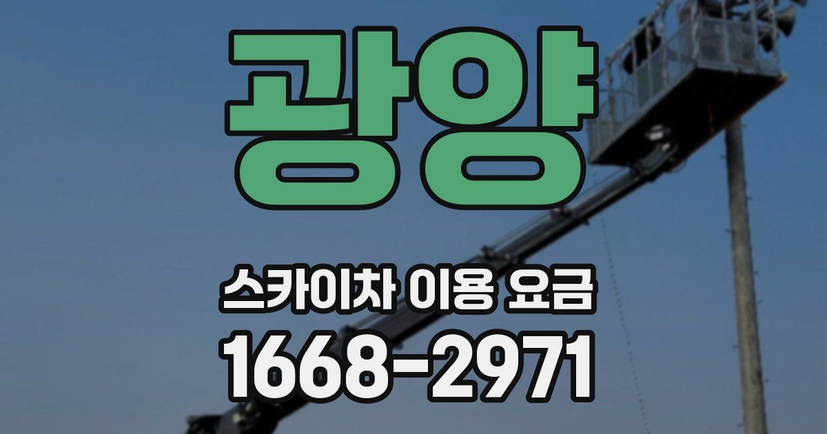 광양 스카이차 이용 요금