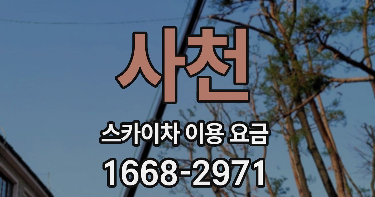 사천 스카이차 이용 요금