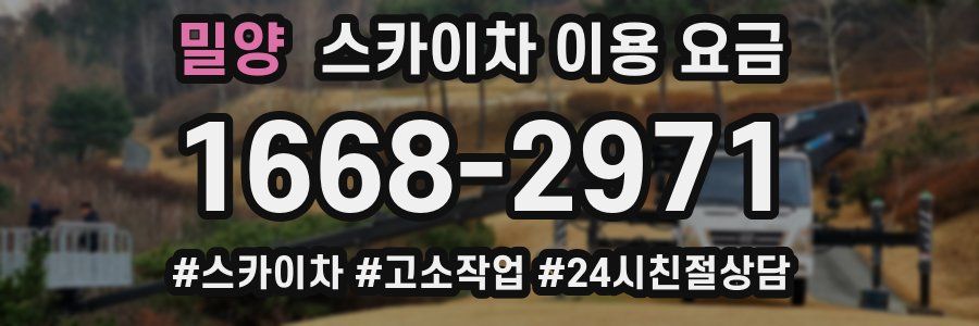 밀양 스카이차 이용 요금