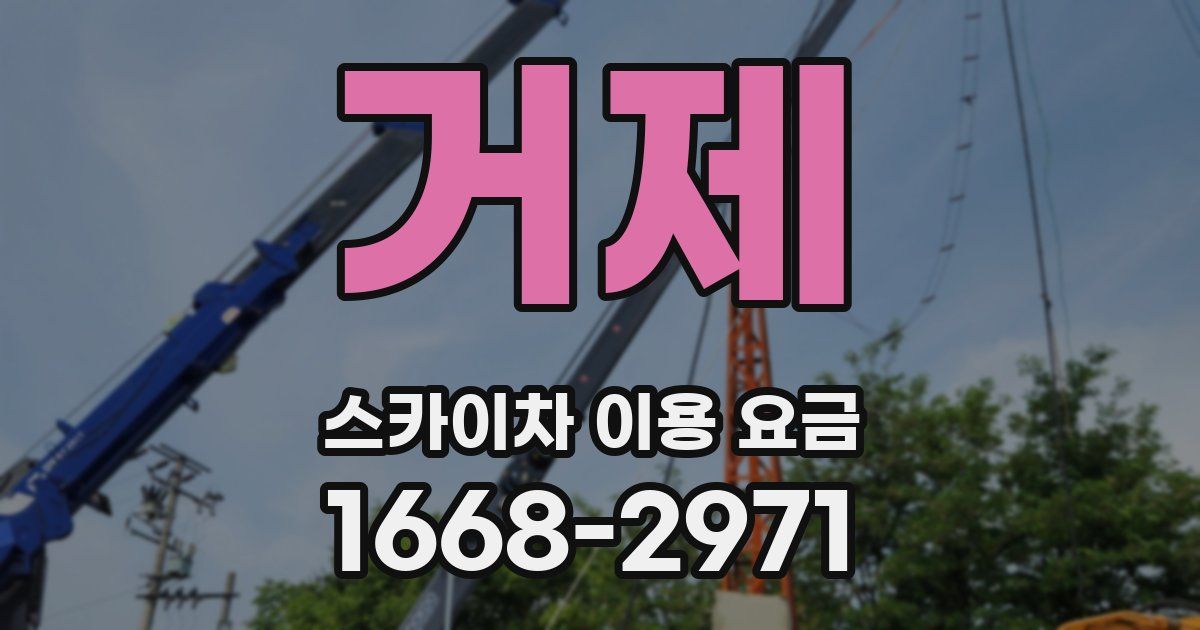 거제 스카이차 이용 요금