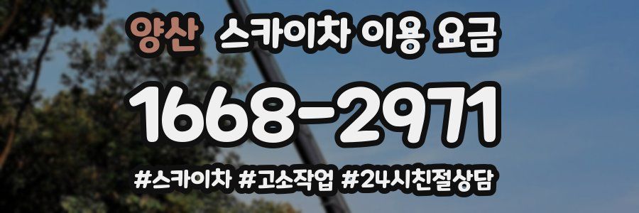 양산 스카이차 이용 요금