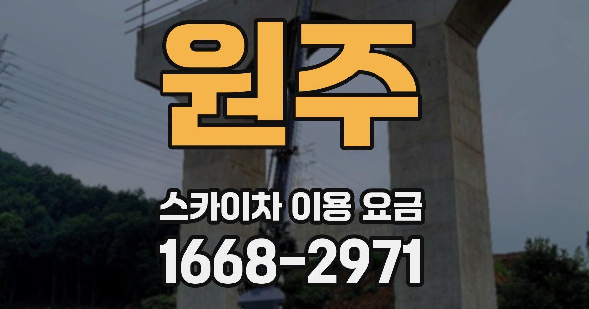 원주 스카이차 이용 요금