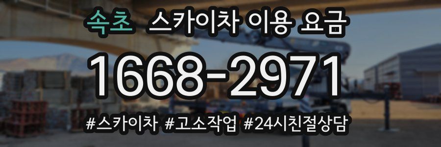 속초 스카이차 이용 요금