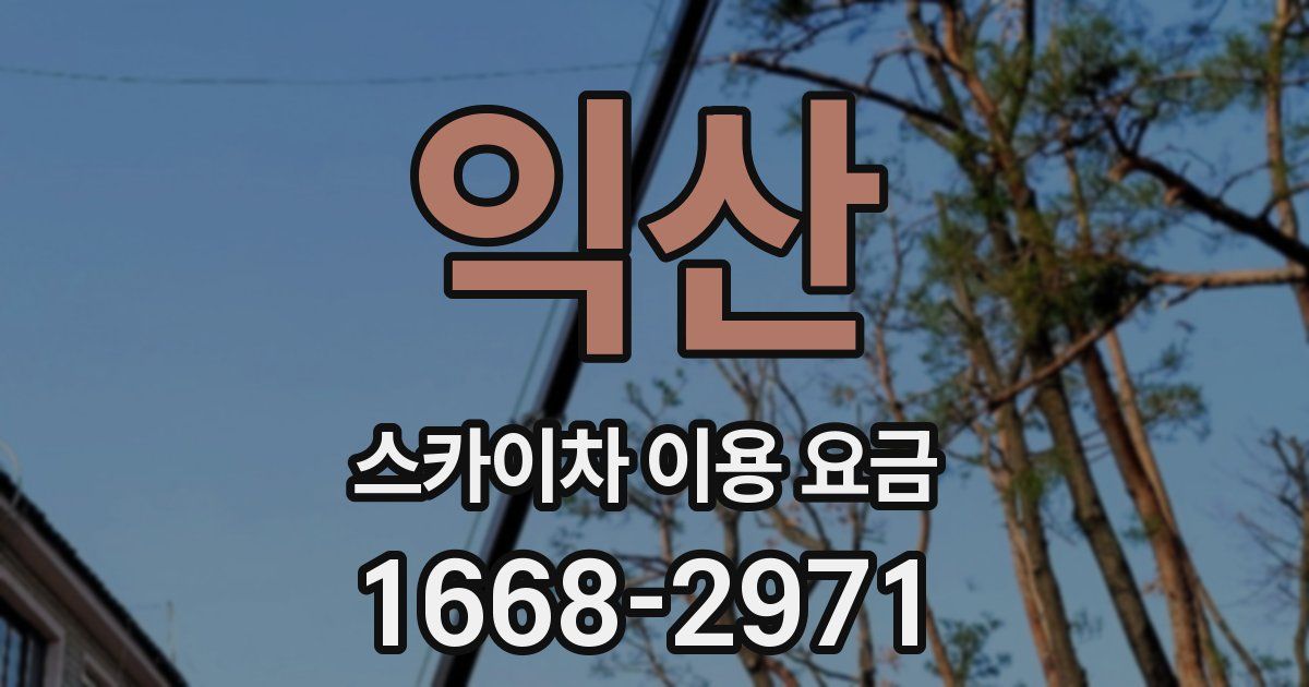 익산 스카이차 이용 요금