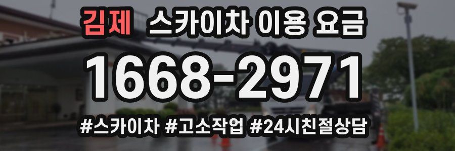 김제 스카이차 이용 요금