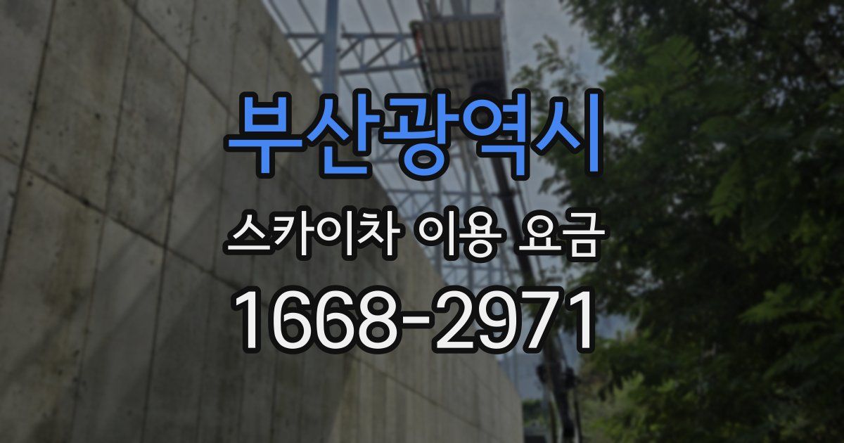 부산광역시 스카이차 이용 요금