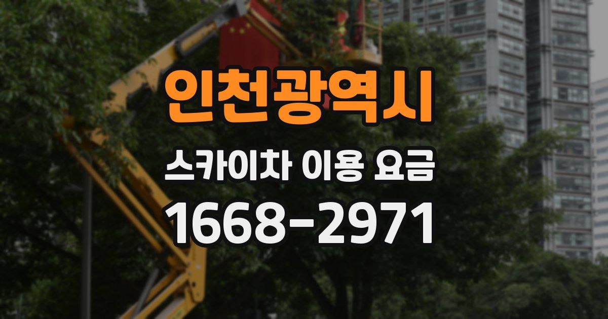 인천광역시 스카이차 이용 요금