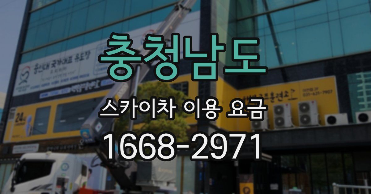 충청남도 스카이차 이용 요금
