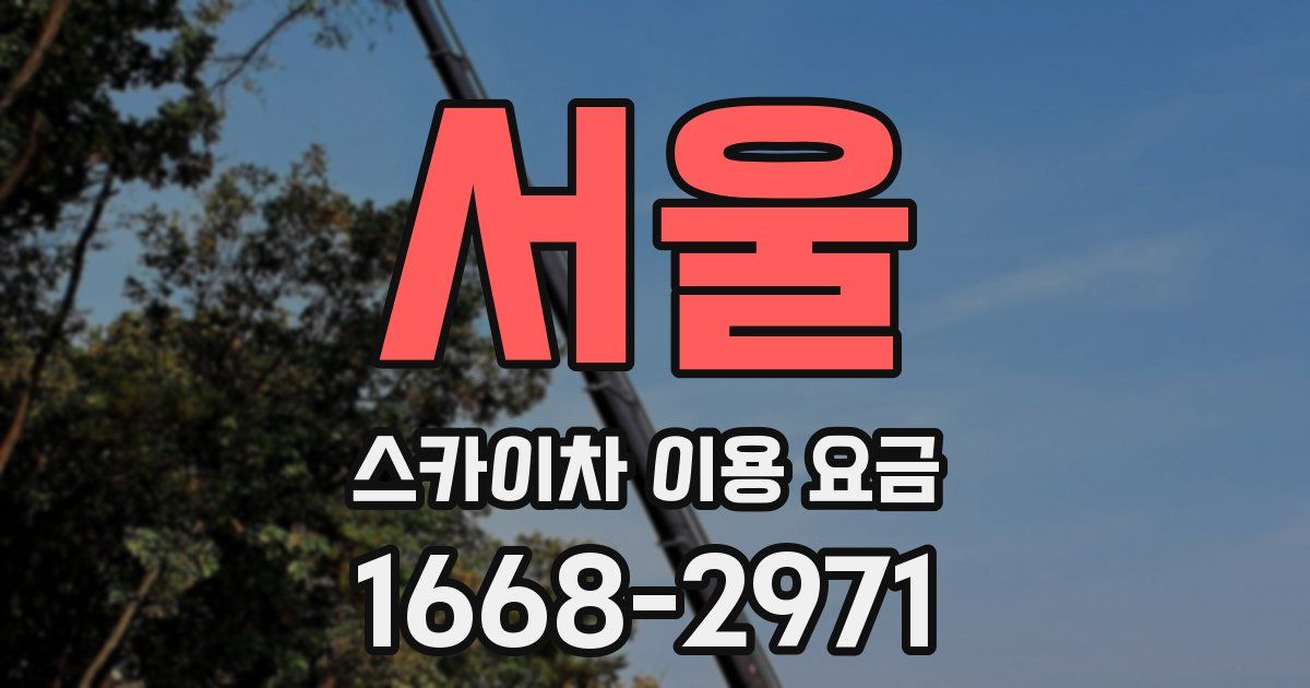서울 스카이차 이용 요금
