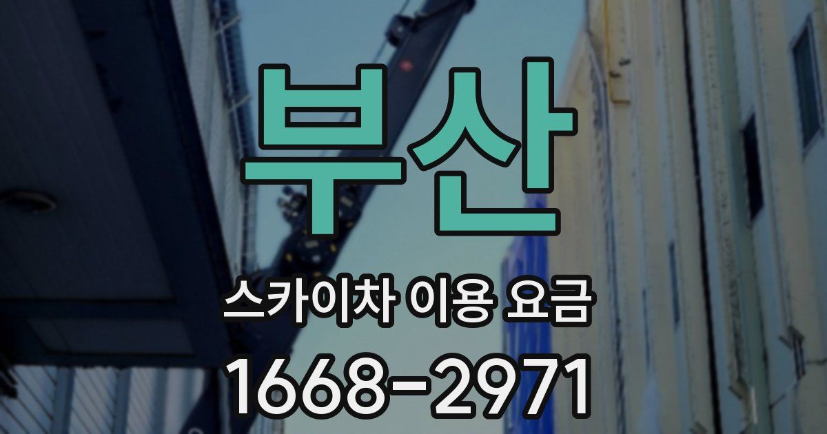 부산 스카이차 이용 요금