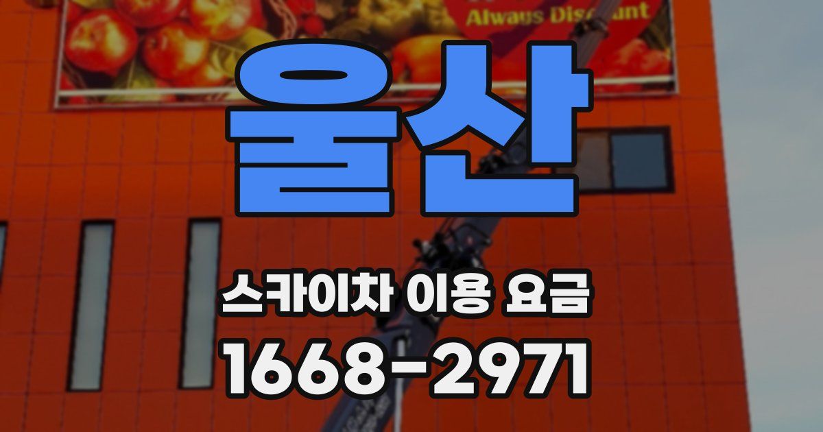 울산 스카이차 이용 요금