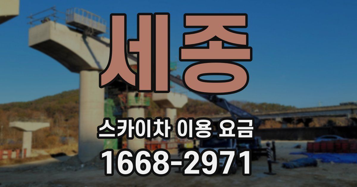 세종 스카이차 이용 요금