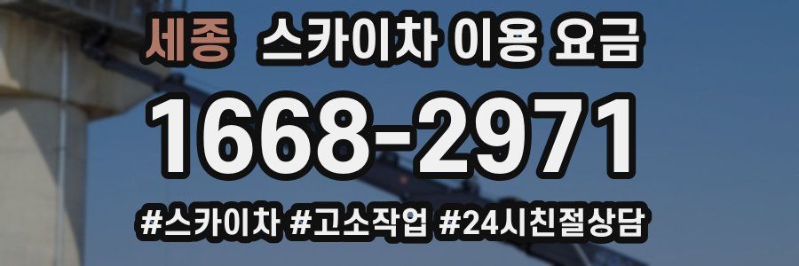 세종 스카이차 이용 요금