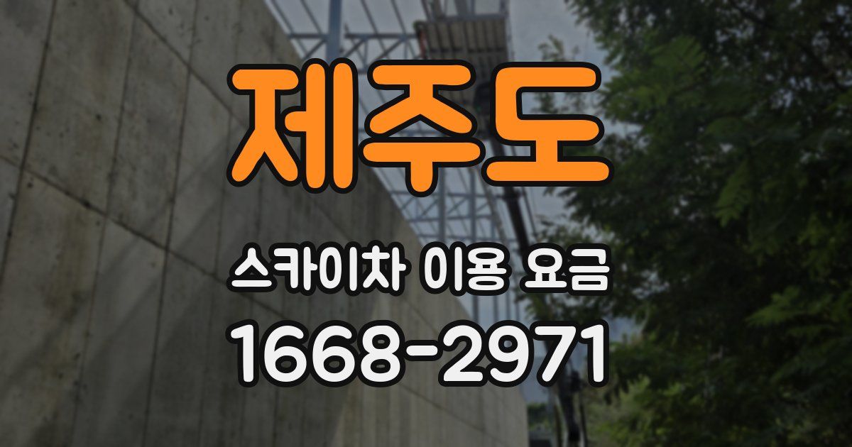 제주도 스카이차 이용 요금
