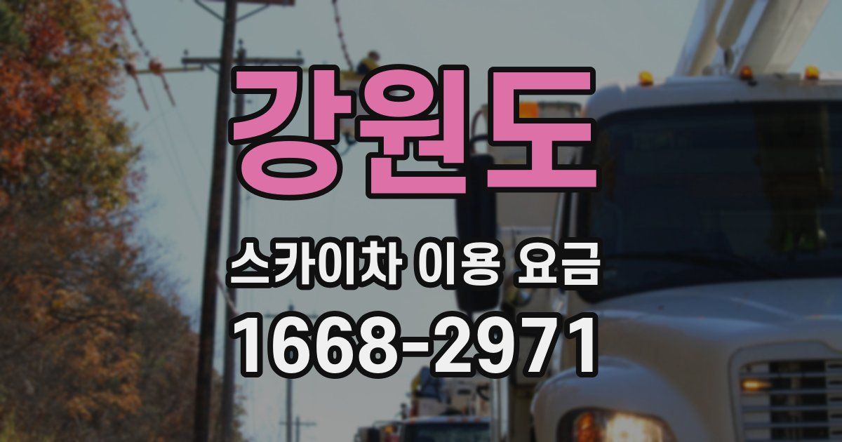 강원도 스카이차 이용 요금