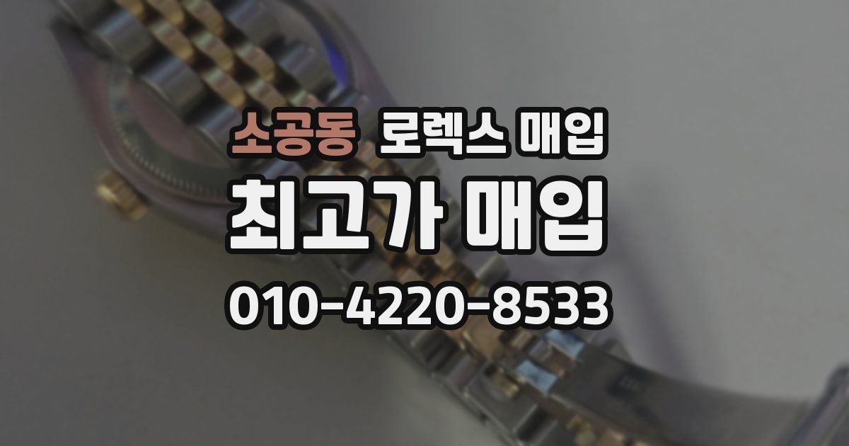 소공동 로렉스 매입