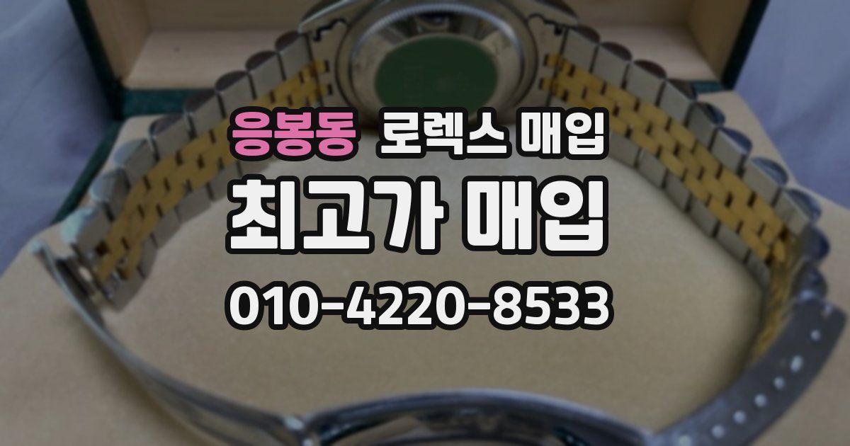 응봉동 로렉스 매입