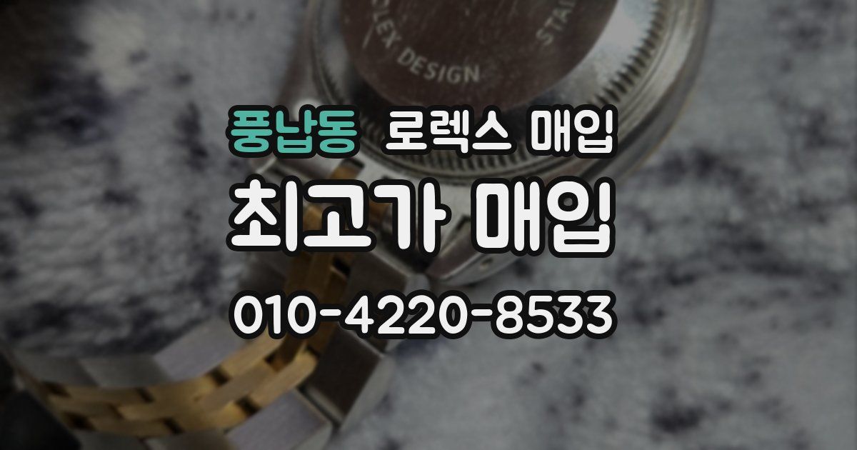 풍납동 로렉스 매입
