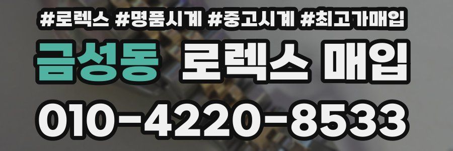 금성동 로렉스 매입