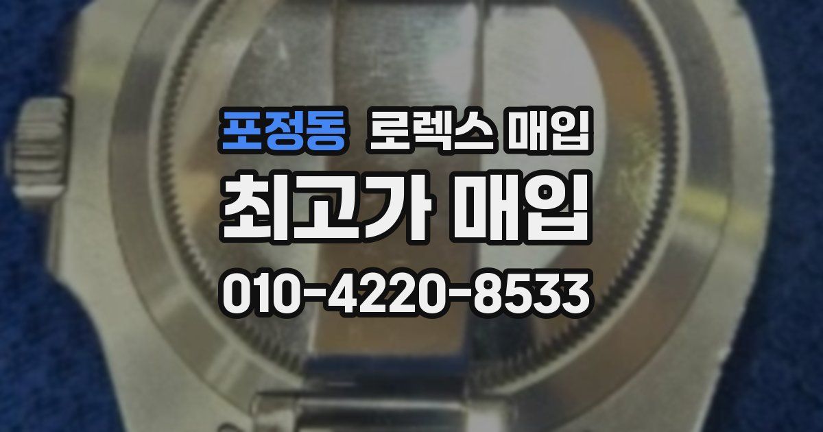 포정동 로렉스 매입