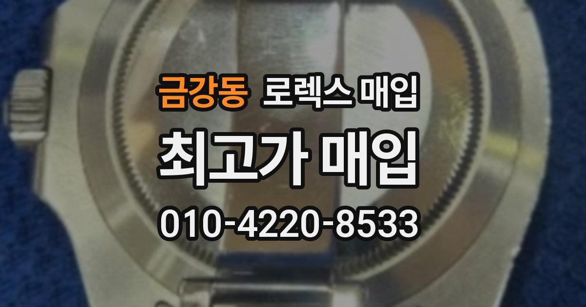 금강동 로렉스 매입