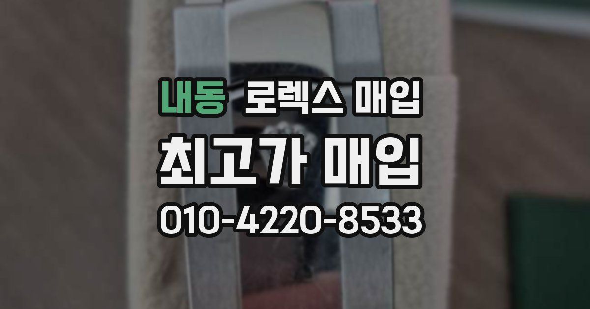 내동 로렉스 매입