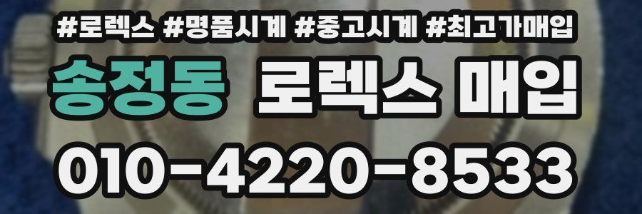 송정동 로렉스 매입