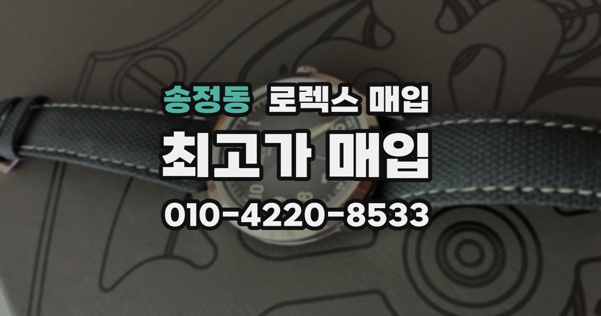 송정동 로렉스 매입