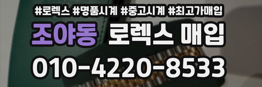 조야동 로렉스 매입