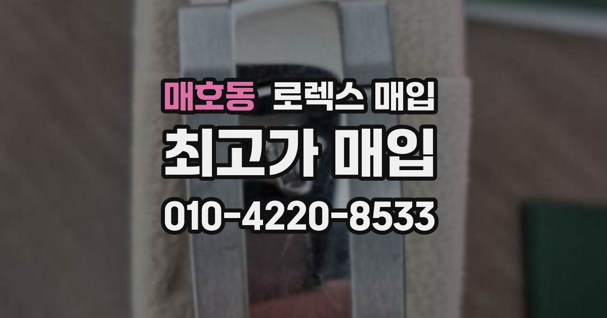 매호동 로렉스 매입