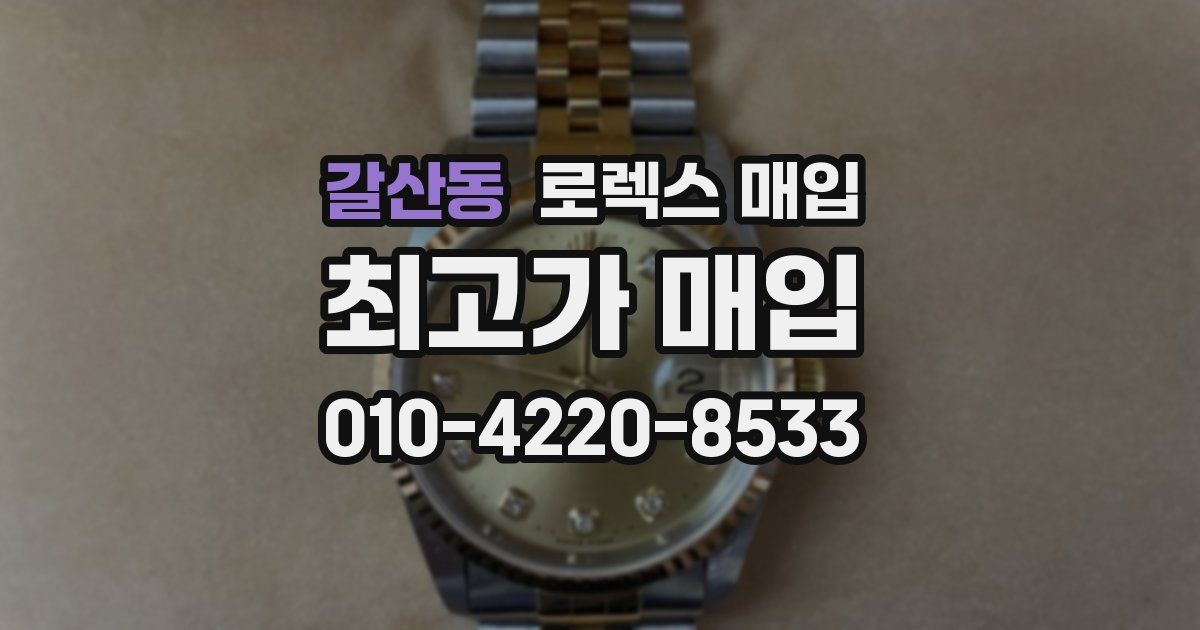 갈산동 로렉스 매입