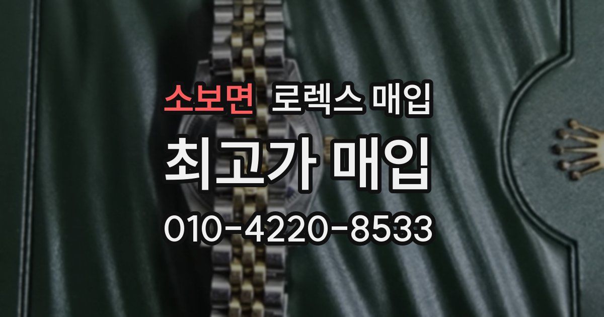소보면 로렉스 매입