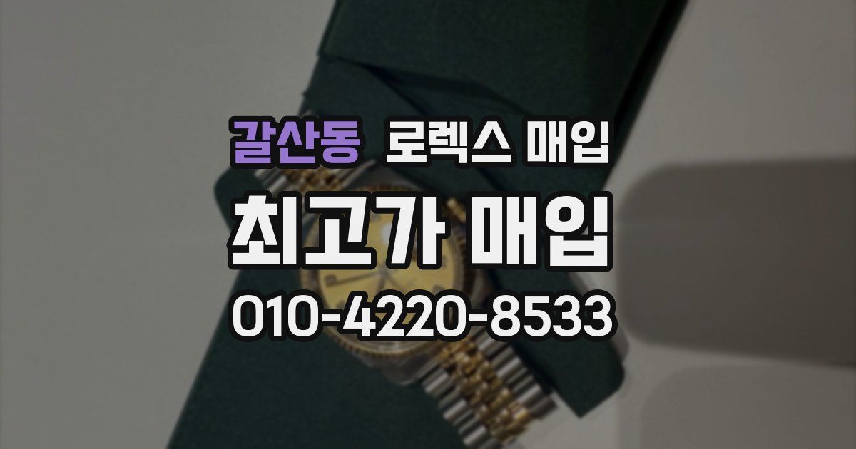 갈산동 로렉스 매입