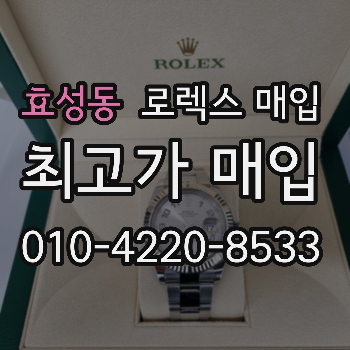 효성동 로렉스 매입 레퍼런스 번호 확인 방법