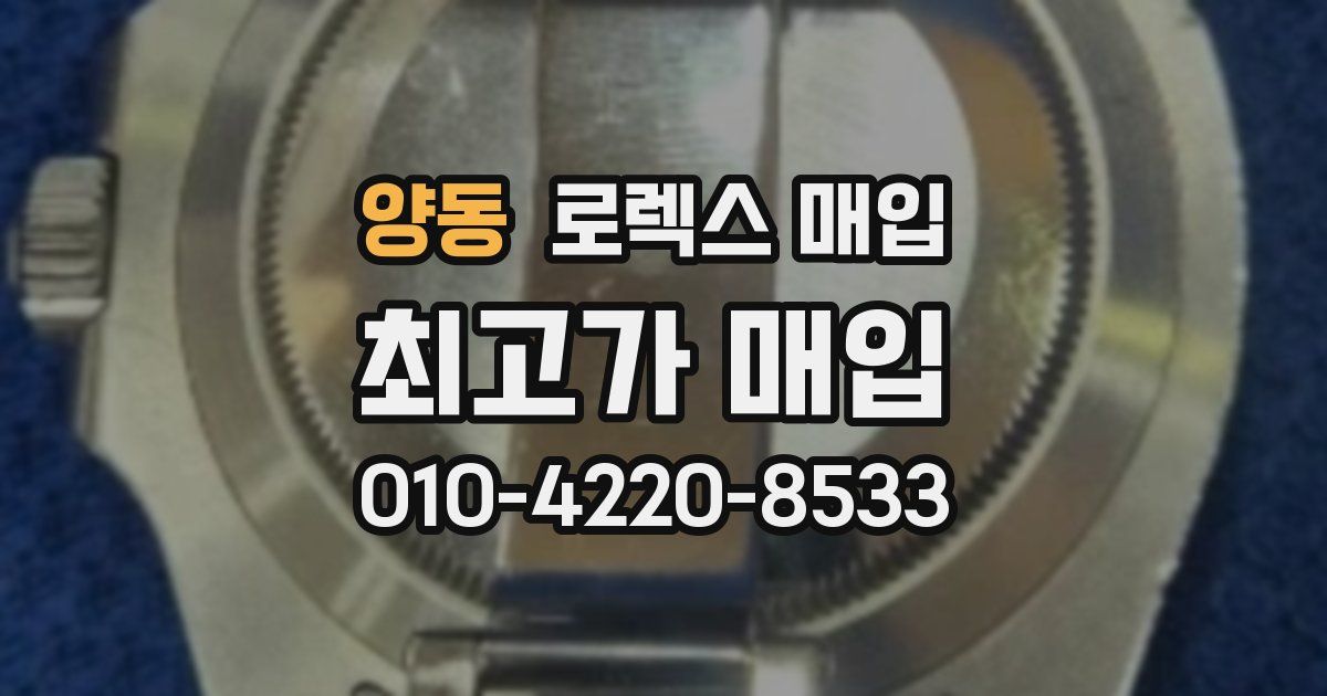 양동 로렉스 매입
