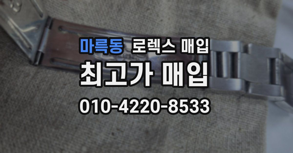 마륵동 로렉스 매입