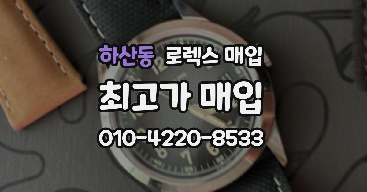 하산동 로렉스 매입