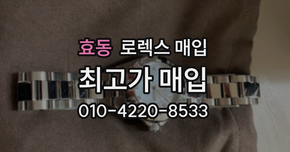 효동 로렉스 매입