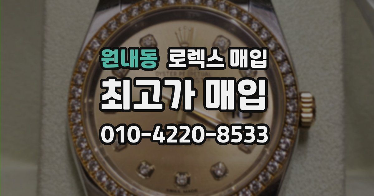 원내동 로렉스 매입