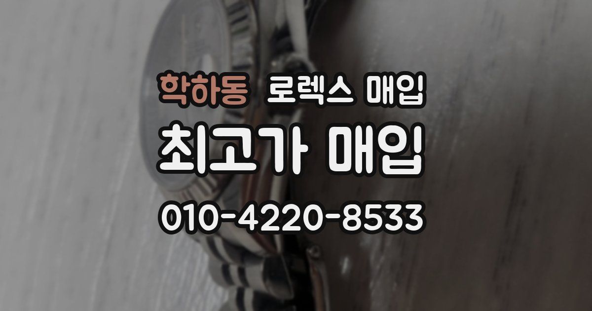 학하동 로렉스 매입
