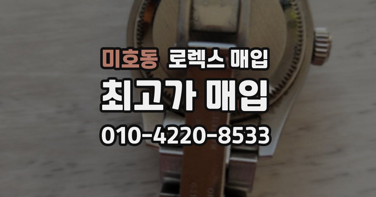 미호동 로렉스 매입