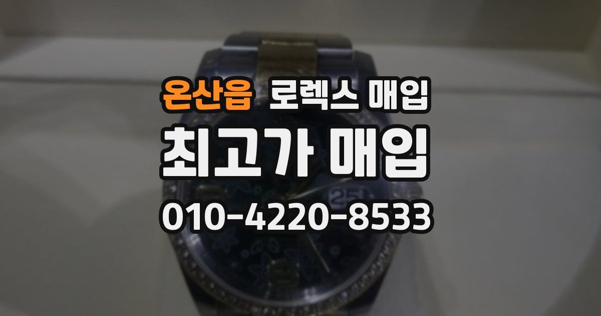 온산읍 로렉스 매입