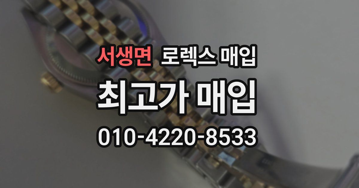 서생면 로렉스 매입