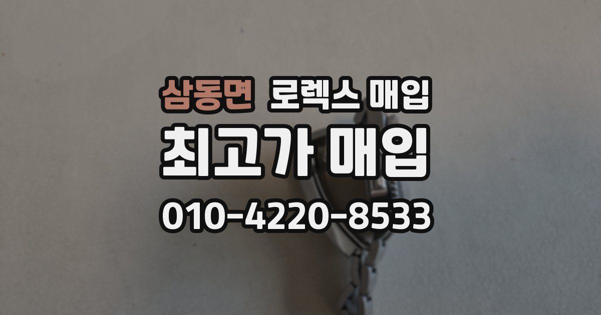 삼동면 로렉스 매입
