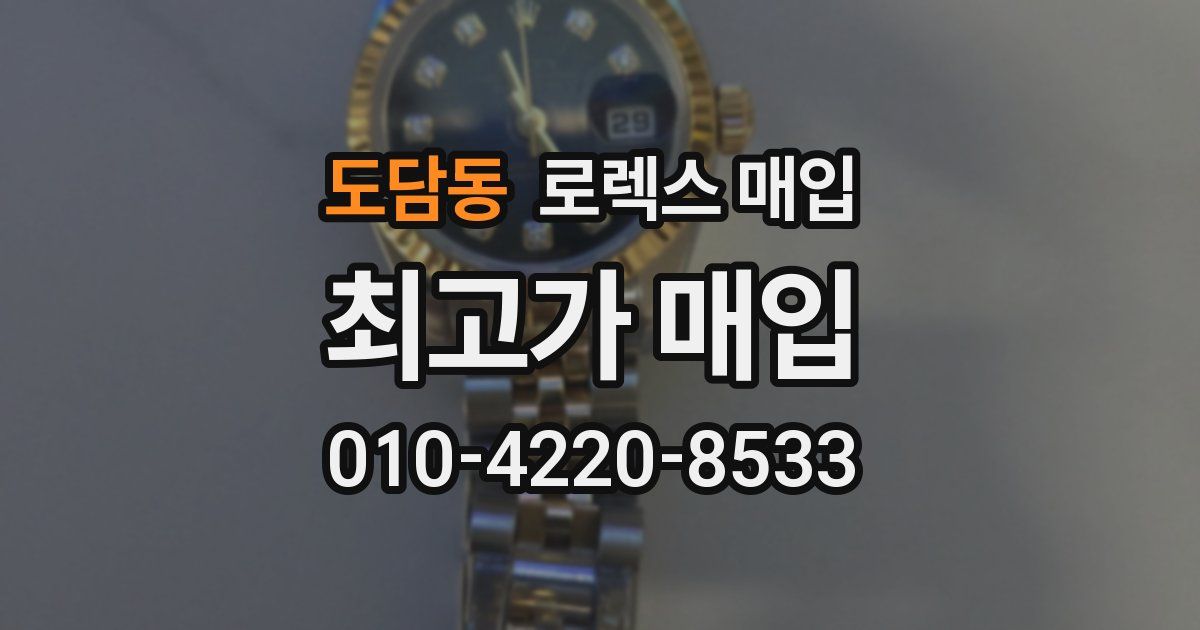 도담동 로렉스 매입