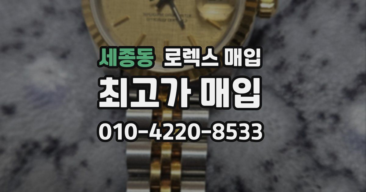 세종동 로렉스 매입