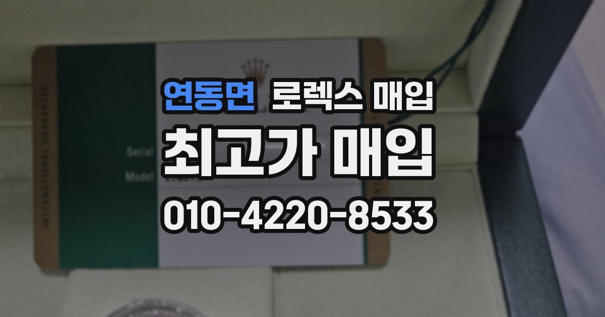 연동면 로렉스 매입