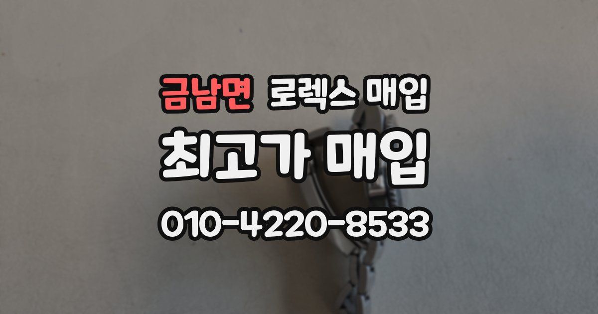 금남면 로렉스 매입