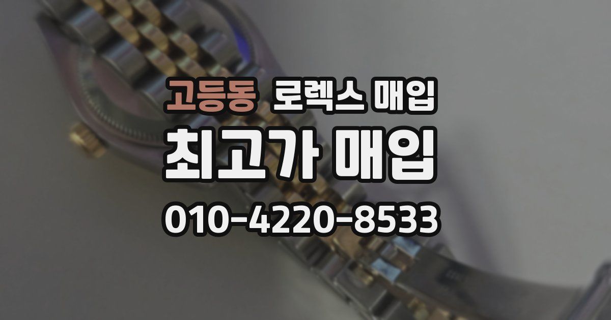고등동 로렉스 매입